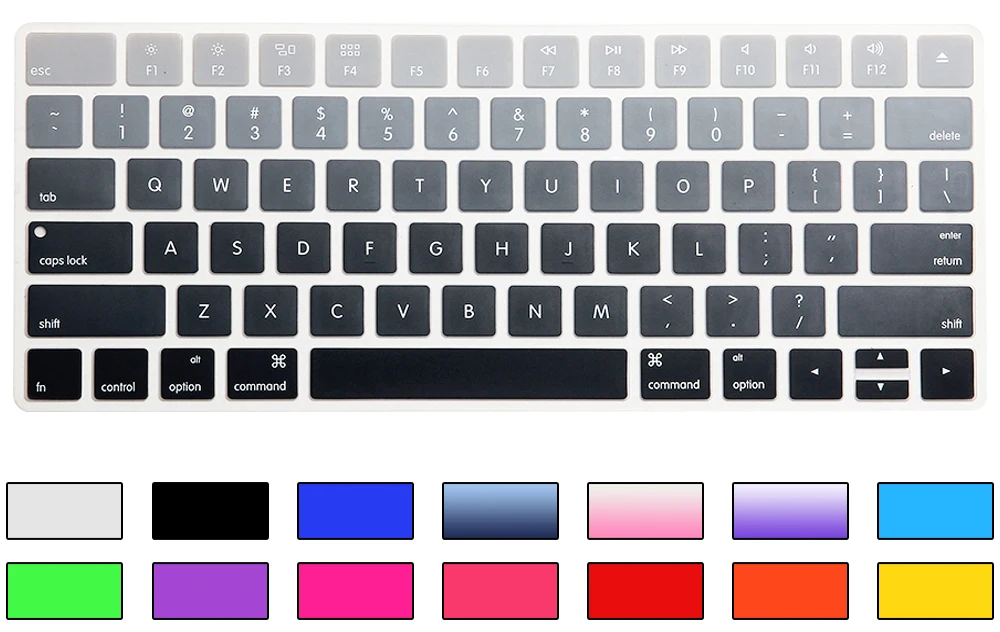 HRH 50pcs Rainbow Gradient  Magic Keyboard Covers Silicone Skins Protective Film For Apple Magic Keyboard MLA22B/A US Keyboard