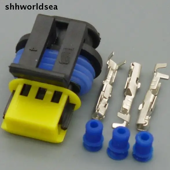 worldgolden 5/30/100sets 1.5mm 3 Pin Way ev6 injector connector plug new LY-7039B socket