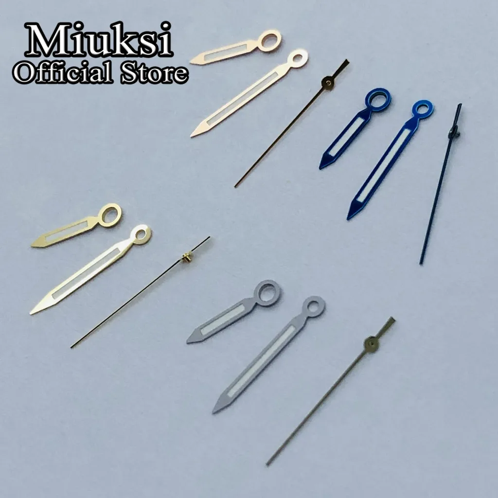 Miuksi Silber Blau Gold Uhrenzeiger Grüne Leuchtzeiger Passend für NH35 NH36 ETA 2824 2836 Miyota 8205 8215 821A DG2813 3804 Uhrwerk – Detail 2