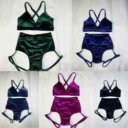 2021 Jazz Street Dance Outfits Sexy Bikini Sets Pole Dance Clothing Women Hip Hop Costumes Pole Dance Performance Wear DQS7696