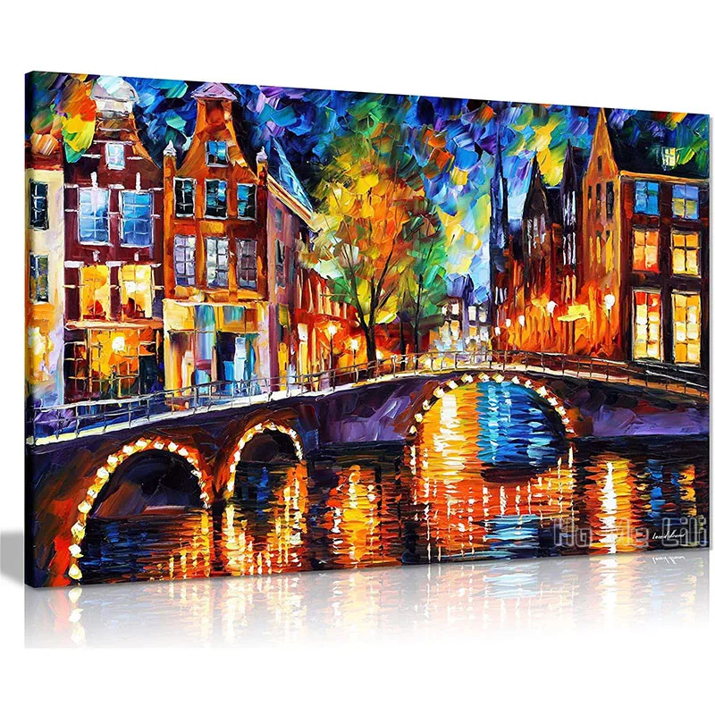 The Bridges Of Amsterdam Canvas By Ho Me Lili Wall Art Picture Print For Home Decor