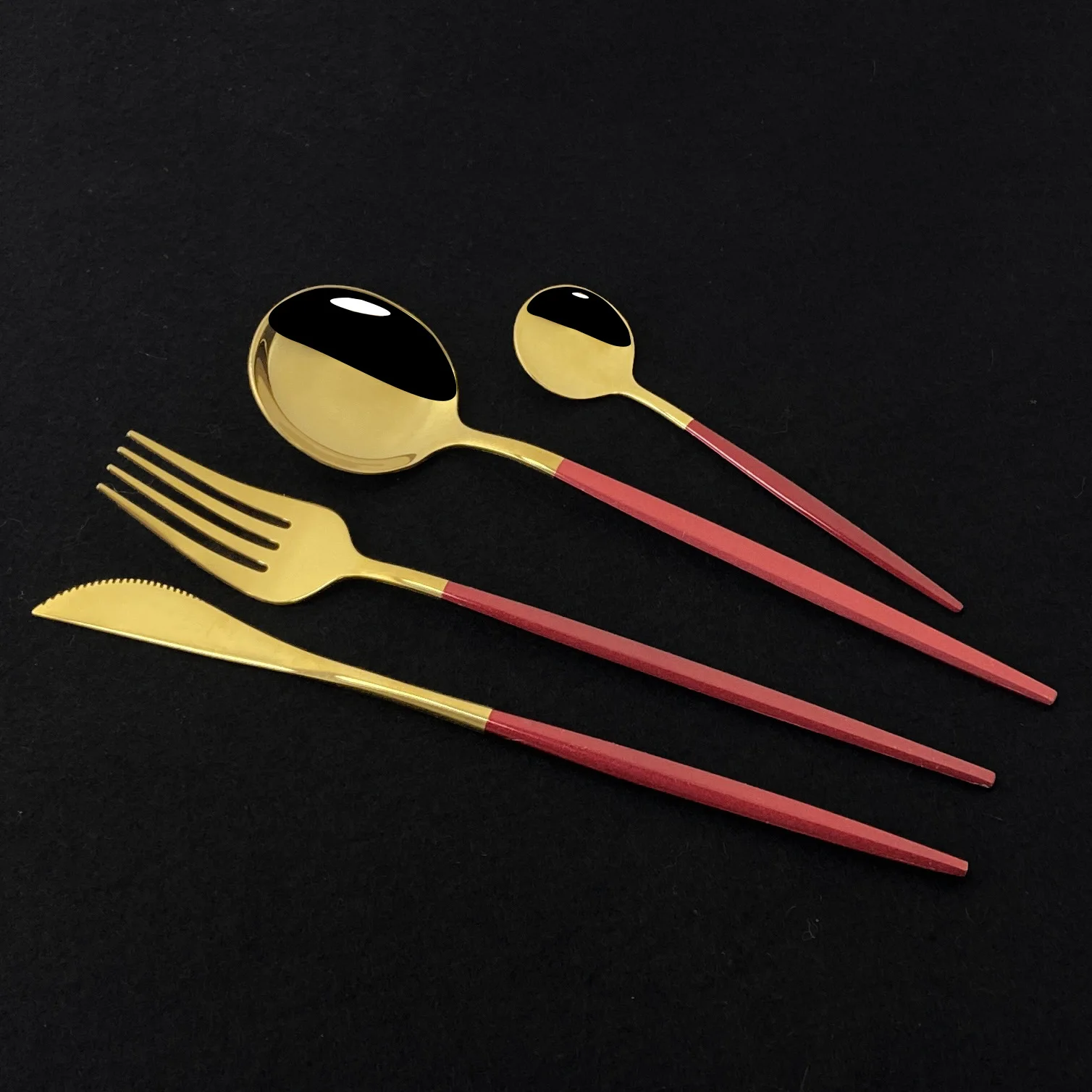 Green Gold Cutlery Set Stainless Steel Dinnerware Golden Knife Fork Spoon Chopsticks Cutlery Kitchen Tableware Set Dropshipping