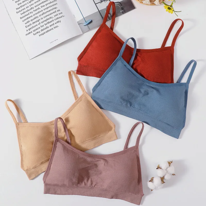 Seamless Tube Top Bras Women Backless Nonwire Underwear Female Sexy Lingerie Women Crop Tops Removable Pad Bralette Sports Top