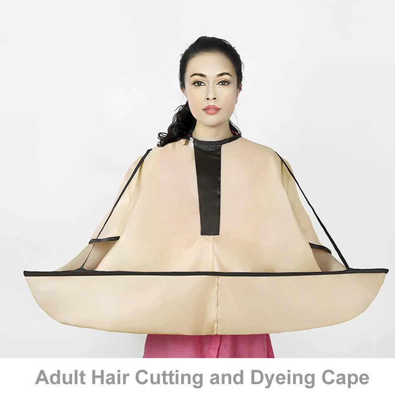 Adult Woman Self Haircut Cape Cloth Waterproof Hair Cutting Cloak Umbrella Hairdresser Apron Salon Barber Hairdressing Gown Tool