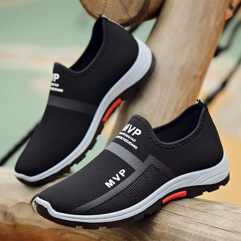 Summer Mens Loafers Breathable Slip on Walking Shoes Fashion Casual Sneakers Zapatillas Hombre