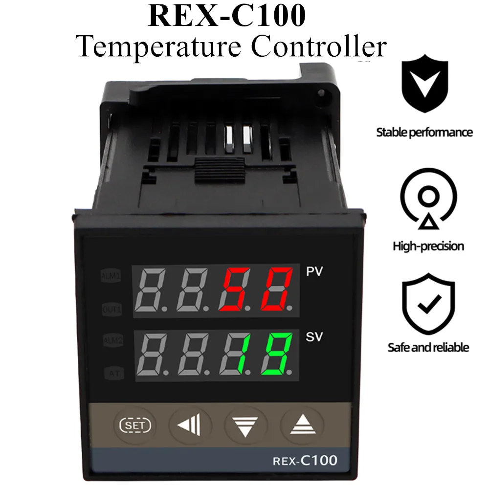 REX-C100 Temperature Controller PID Thermostat SSR output 0-400 °C with K Thermocouple thermometer 40% off