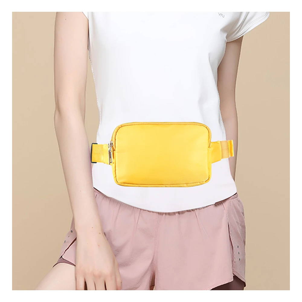 Buylor Fashion Waist Bags for Women Fanny Pack Hip Bum Bag Chest Shoulder Bag Dual Zipper Crossbody Bag With Adjustable Strap