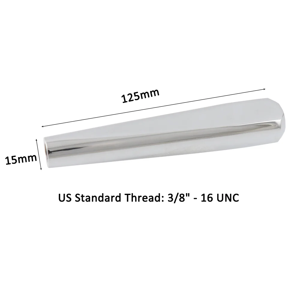 Large Beer Tap Handle Heavy Duty Polished Chrome Draft Beer Faucet Handle 3/8''-16 Thread Kegerator Keg Bar Spout Tap