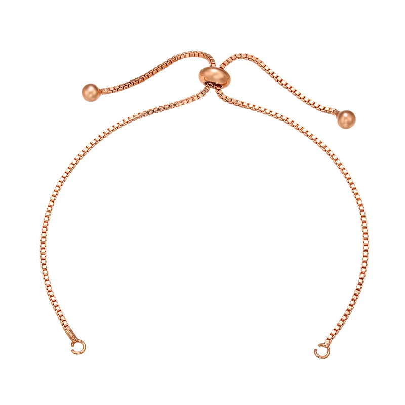 2Pcs 1.32x240mm Brass simple adjustable bracelet chain for handmade jewelry making diy bracelet chains accessories model:VL28