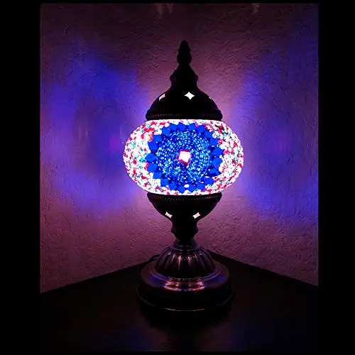 

Handcrafted Turkish Mosaic Glass Table Lamp | Great Home Decor for Living Room, Bed Room, Game Room, media Room | Also Great for Do