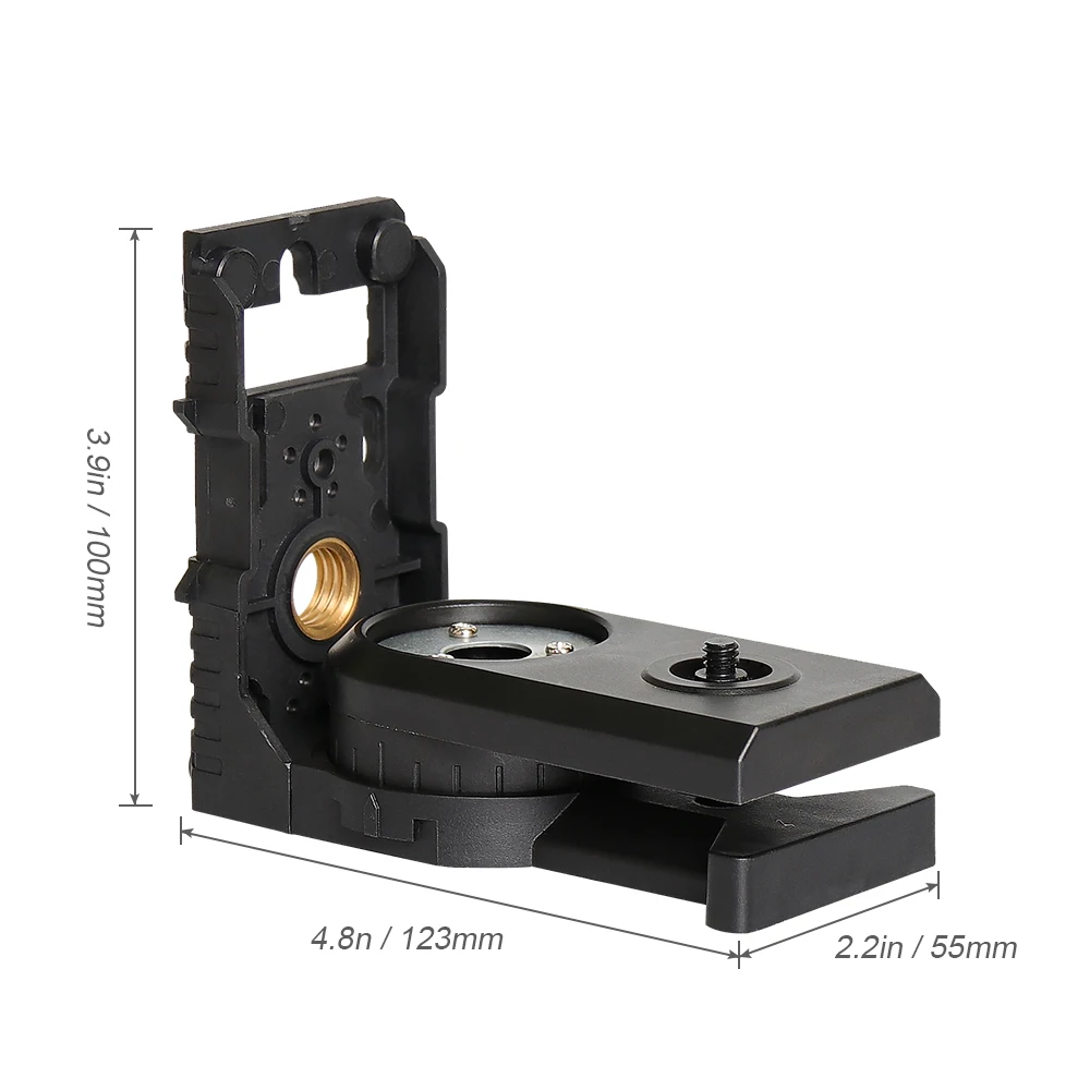 DEC TEAM L-shape Adjustable Magnetic Bracket Adapter with 1/4"and 5/8" Threaded Mount use for Laser Level