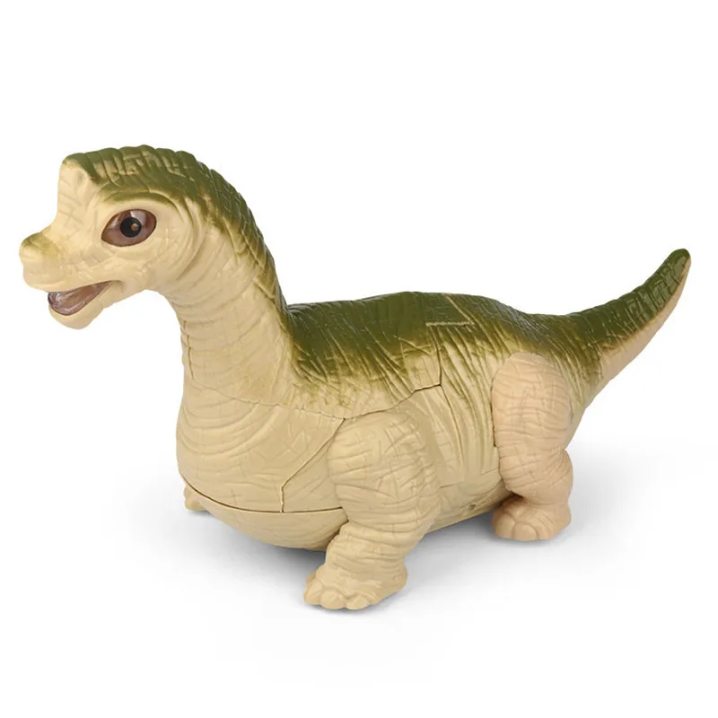 Brinquedo interativo eletrônico do robô do dinossauro deformação automática modelo animal dos desenhos animados com música luz cedo brinquedos educativos