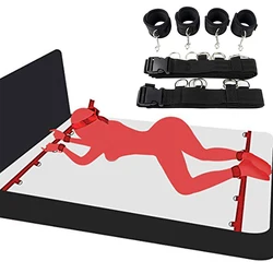 Ensemble de bondage BDSM pour adultes, menottes de meubles de sexe, manchon de rinçage, équipement de retenue, jambe ouverte, fétiche, jouets sexuels pour couples, produit sexuel