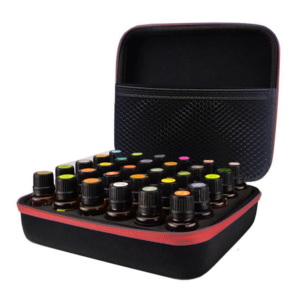 30 Slots Portable 1-3ml Essential Oils Bottles Storage Bag EVA Essential Oil Carrying Case Organizer Box for 1ml to 3ml Bottles