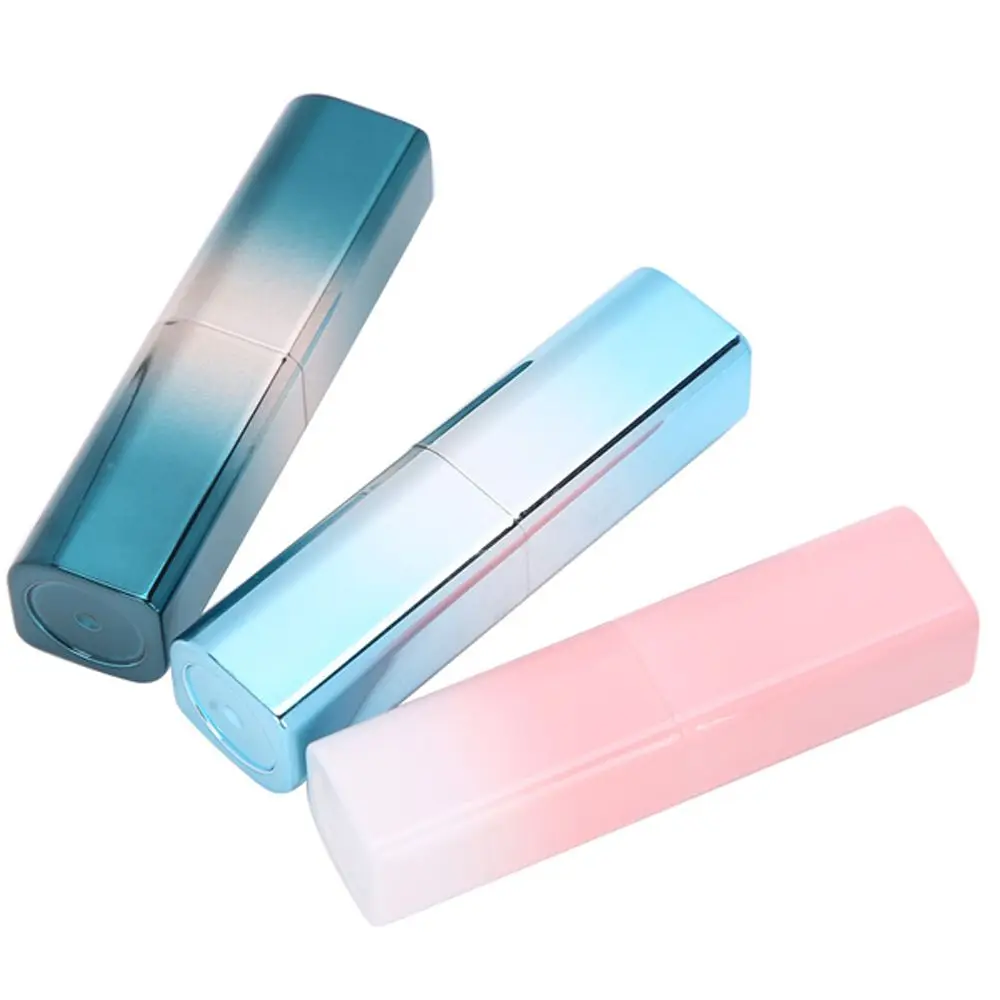 Fashion Gradient color Creative Cosmetic Container Empty Lipstick Tube Empty Refillable Bottles DIY Lip Balm Lip Balm Tube