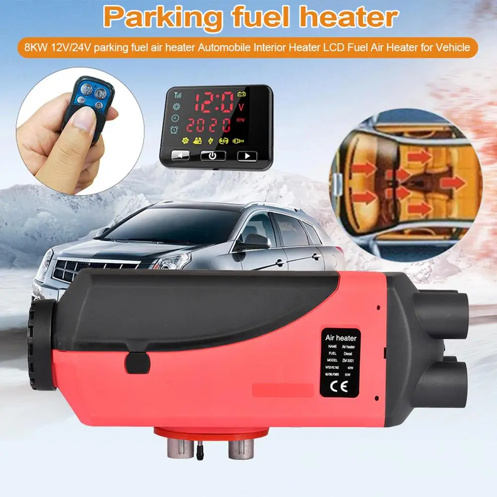 12V 24V 10L 8000W Car Heater With LCD Display Low Noise Autonomous Heater 12v Remote For Suv