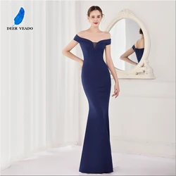 DEERVEADO Mermaid Evening Dresses 2021 New Elegant Maxi Dresses For Women Off the Shoulder Party Dresses Evening Gown K18853