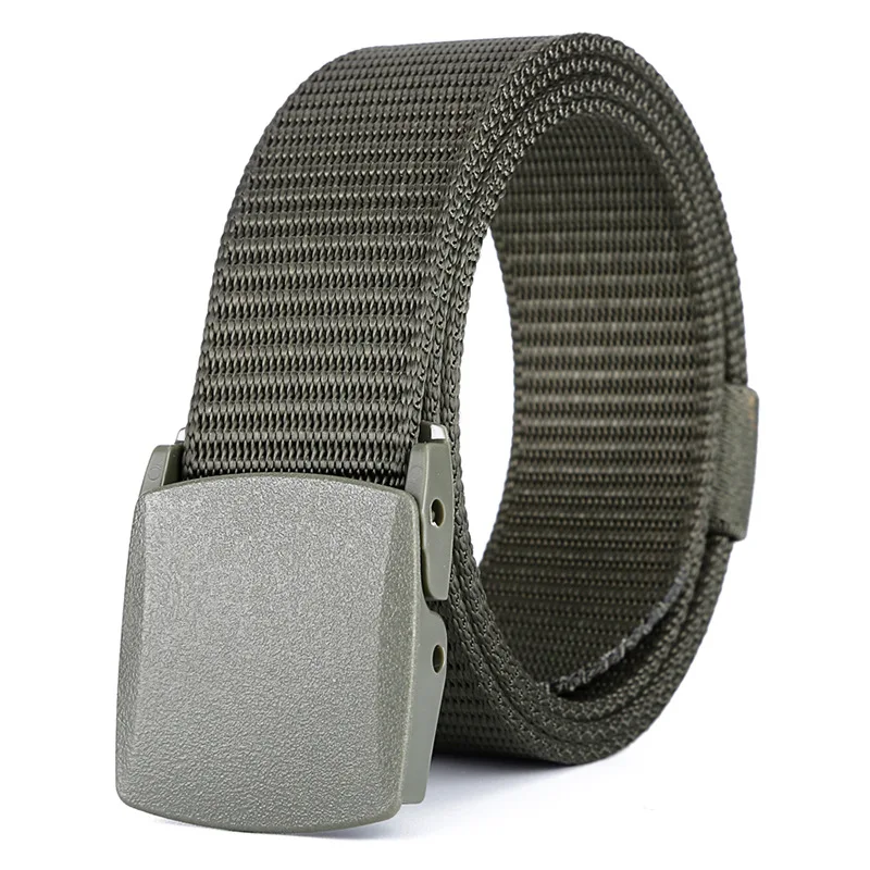 Men Female Belts Military Nylon Adjustable Men\'s Belt Men Outdoor Travel Tactical Waist Belt with Plastic Buckle Women 150cm