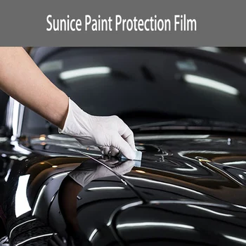 SUNICE 30x150cm clear/transparent paint protection film, TPU PPF self healing vinyl body hood car lights wrap 3 layers