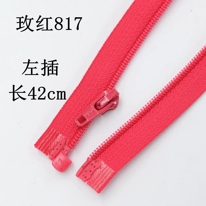 

10pcs/lot Short YKK 3# Nylon Coil Zipper Open End Rose Red 42CM 16.53 Inches Kids Jacket