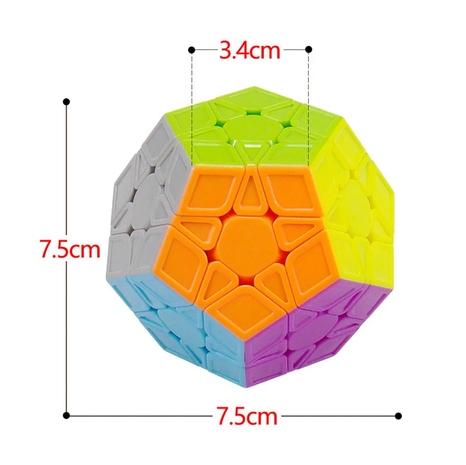Megaminx المكعب السحري 3x3 بدون ملصقات Dodecahedron مكعبات السرعة لعبة ألغاز تويست دعابة الدماغ