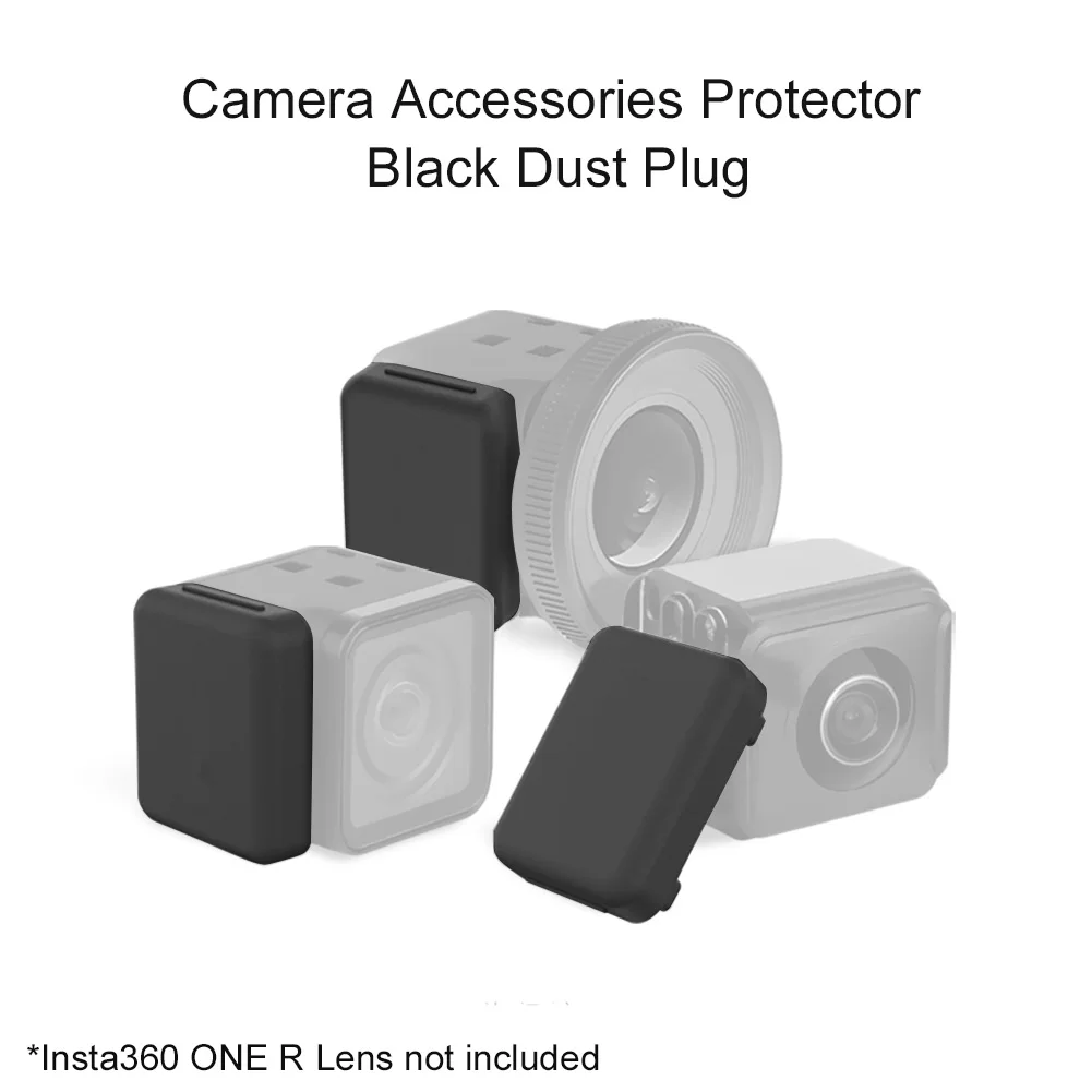 Funda protectora de silicona para cámara Insta360 ONE R, accesorio de protección de 2 piezas, portátil, antipolvo, práctica, resistente al agua