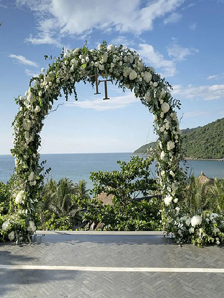 Gardening Wedding Outdoor Arch Iron Wedding Flower Stand Metal Wedding Arch Garden Climbing Plant Support Trellis Arch