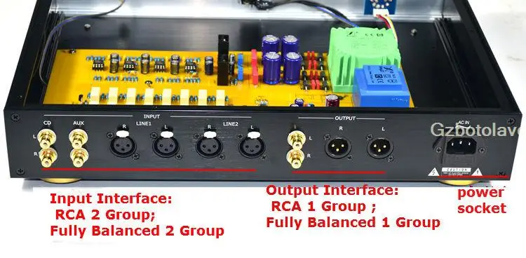New arrive finished Fully balanced preamplifier HIFI preamplifier E500