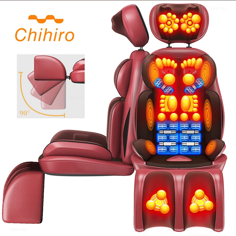 Electric Shiatsu Massage Chair Household Automatic Body Massager Cushion Kneading Neck Shoulder Scalp Back Gua sha Pain Relief