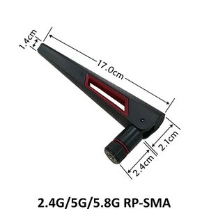 10dbi Antena WIFI 2.4 G Hz 5 G Hz 5.8 G Hz RP SMA Pria Universal Antena Wifi untuk Amplifier WLAN Router Penguat Sinyal Antenne 6 antena 5 ghz penjualan terbaik - №