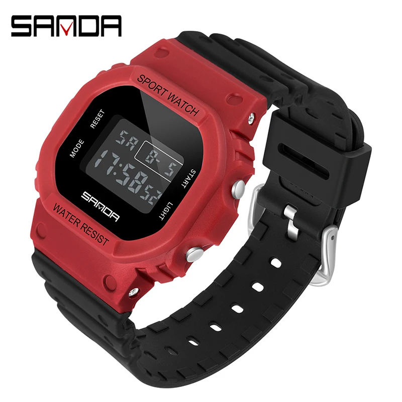 Fashion New Sanda Top Brand White Women Sports Watch Matcha Waterproof Ladies Jelly Digital Watches Reloj Mujer Relogio Feminino