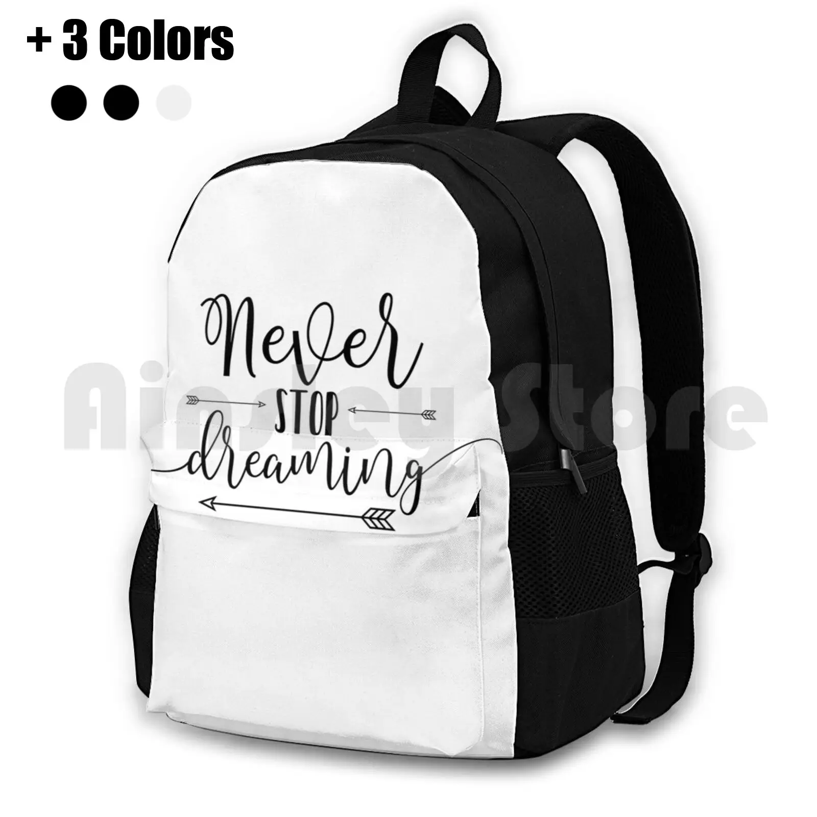 Inspirational Quote-Never Stop Dreaming Outdoor Hiking Backpack Riding Climbing Sports Bag Inspirational Quote Never Stop