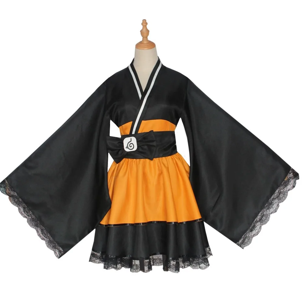 Akatsuki Shippuden Uzumaki  Naru to Hinata Kakashi Sasuke Female Lolita Kimono Dress Anime Cosplay Costume For Women Clothes