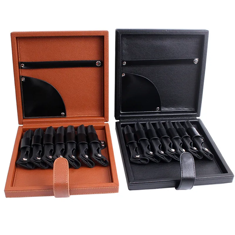 

Brown Black Barber Hair Stylist PU Tool Organizer Salon Hairdresser Grooming Scissors Shears Tool Case Traveling Bag H21