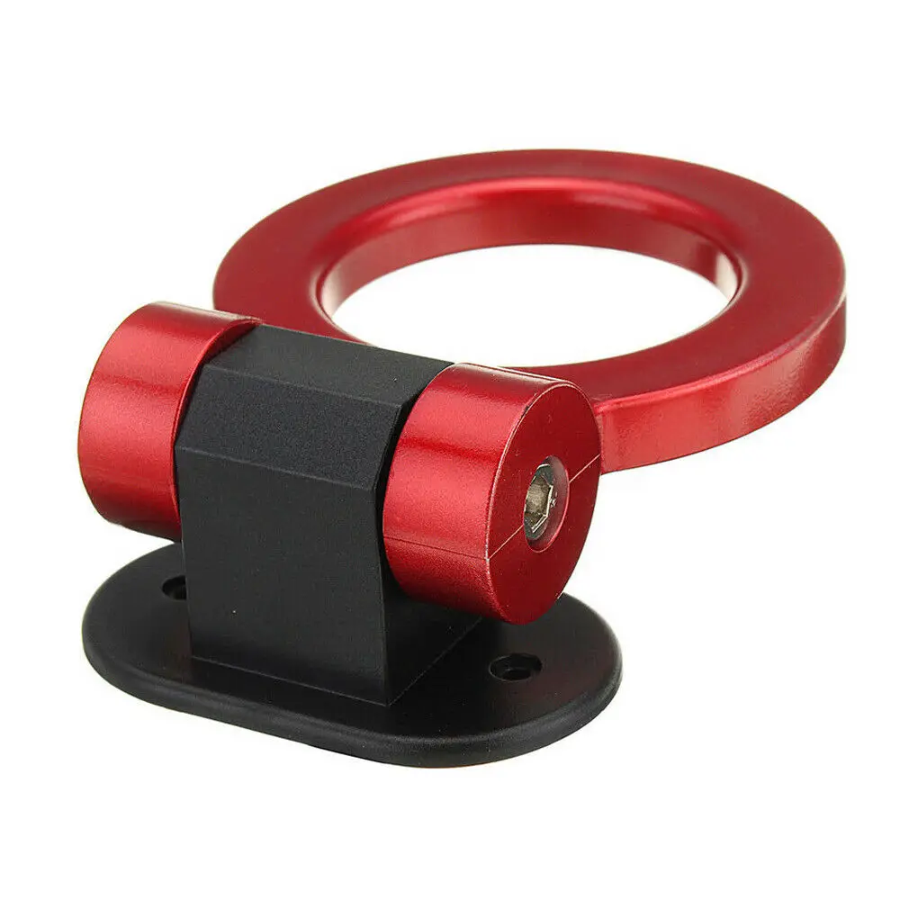 Universal Car Ring Track Racing Style Tow Hook Look Decoration Red Accessories