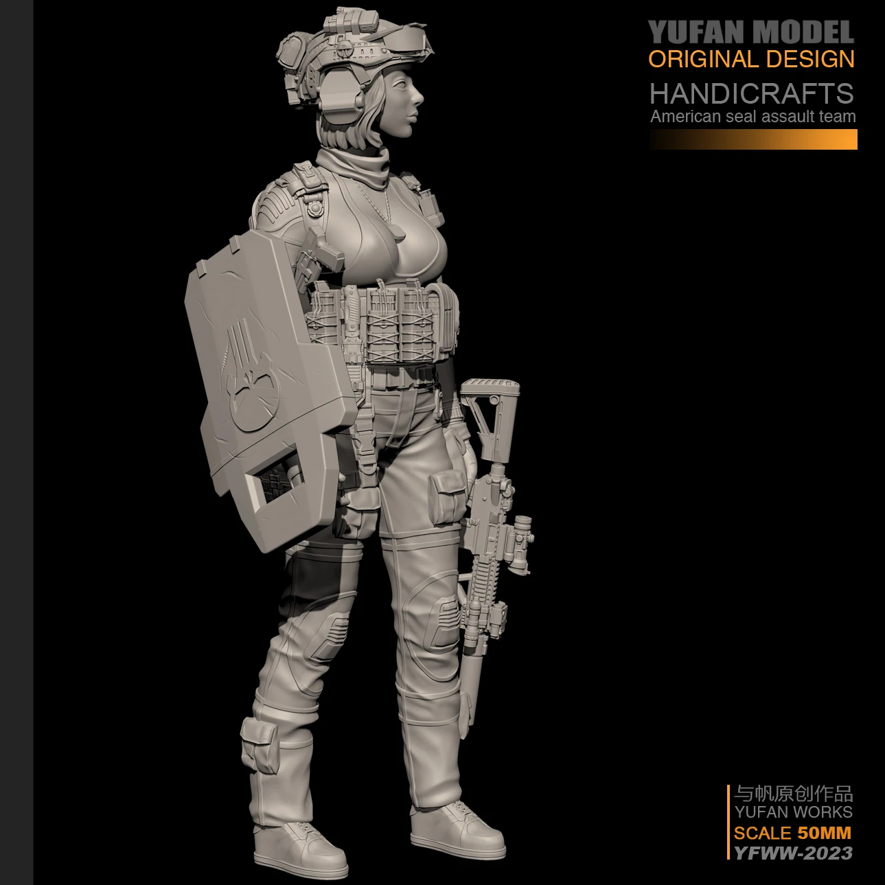 YUFan Model 1/35 Resin Kits Modern female soldier Self-assembled YFWW35-2023