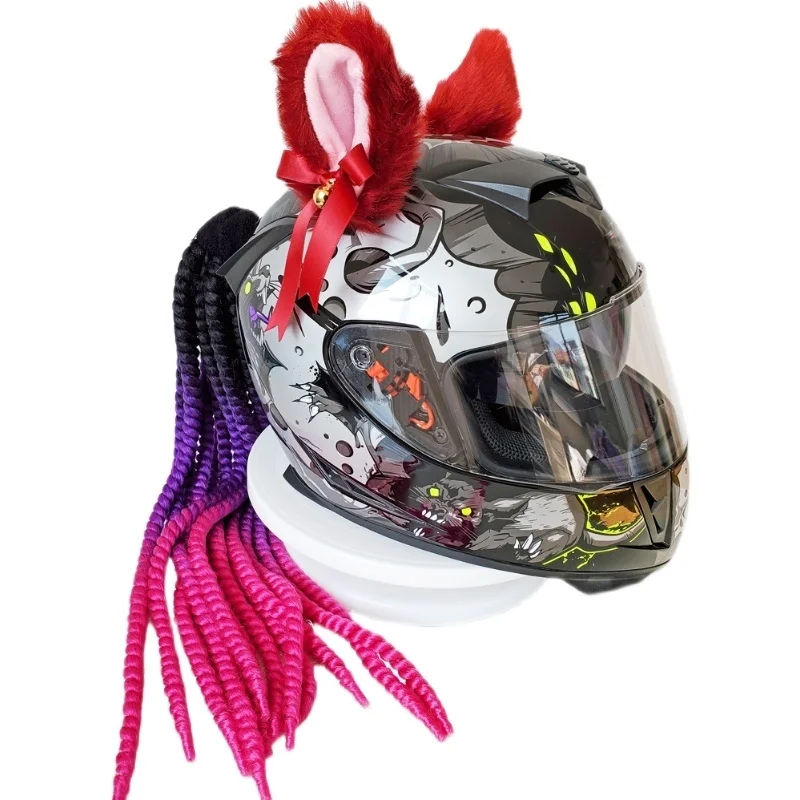 TT Take-Away Deliverymen Rider Motorcycle Helmet Decorations Cool Modification Dreadlocks Small Accessories