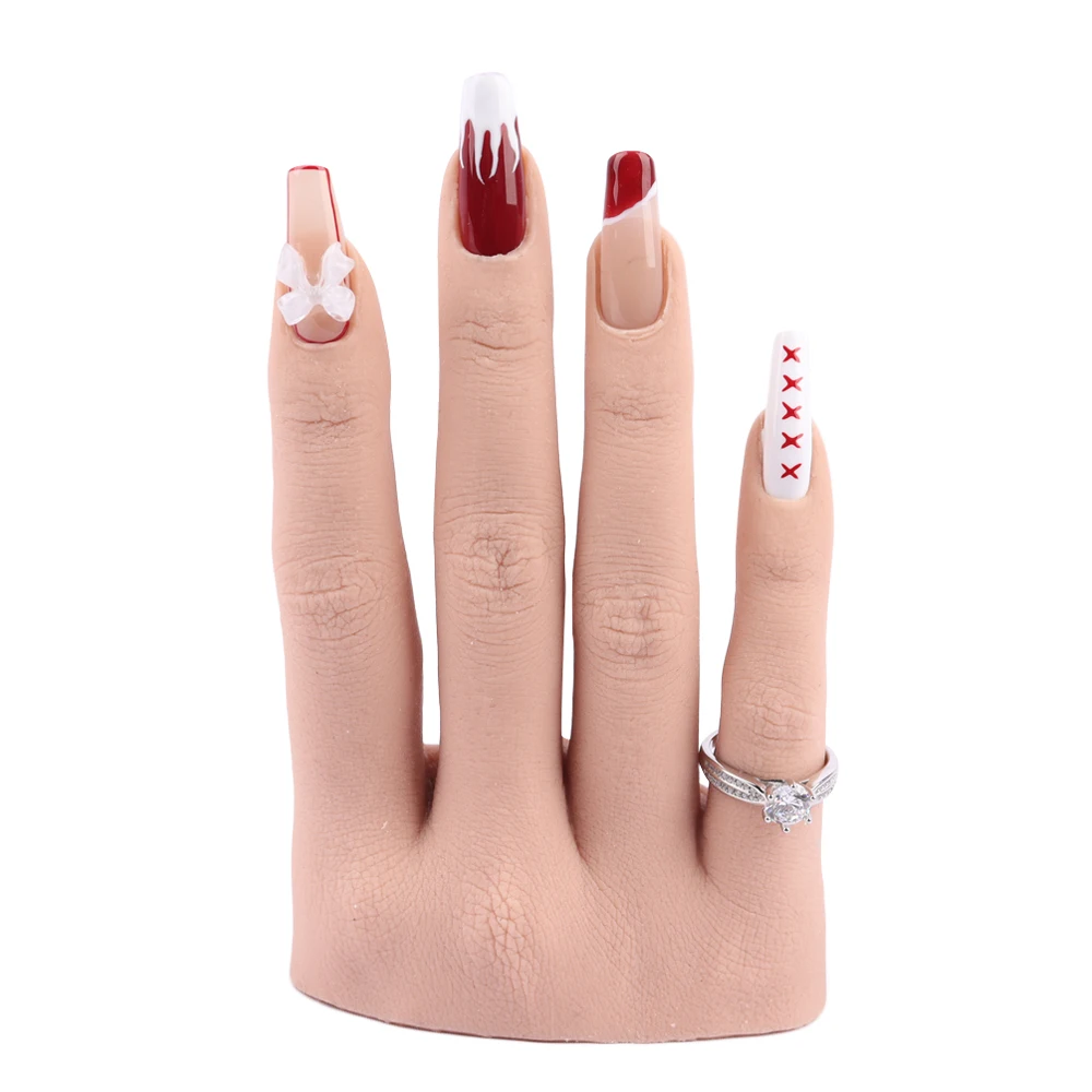 

Nail Practice Half Hand Model Without Stand for Nail Art Adult Mannequin with Flexible Fingers and Moveable Nails