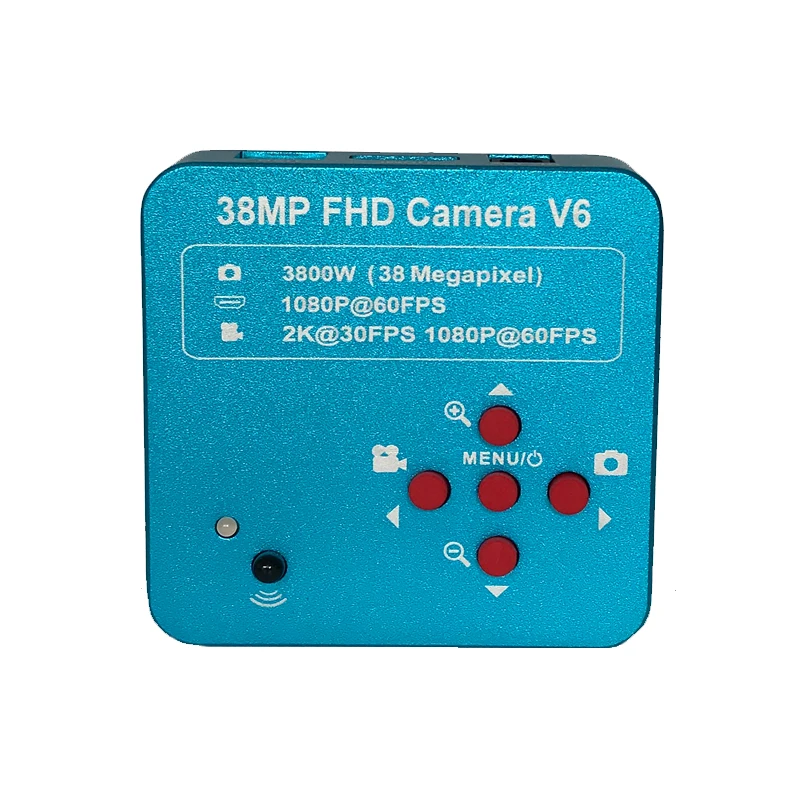 Imagem -05 - Câmera de Microscópio de Vídeo Digital Eletrônico Lente Lupa Zoom 130x 38mp v6 Fhd Azul Hdmi Usb Motherboard Repair Kits