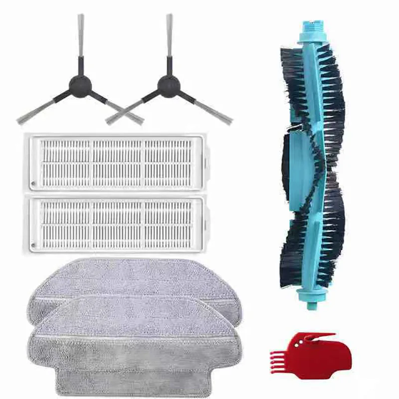 Original 샤오미 Viomi V2 V3 STYJ02YM 로봇 진공 청소기 걸레 천 메인 브러시 세척 가능 필터 사이드 브러시