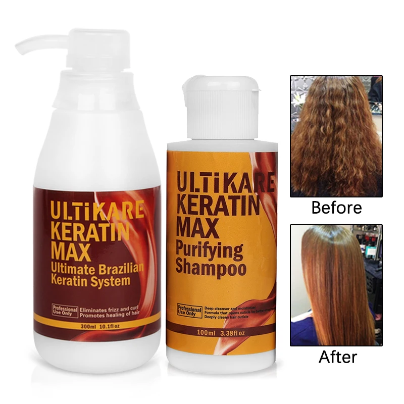 Free Formalin Keratin Treatment 100ml Purifying Shampoo Hair Care Make Hair Straightening Smoothing Shinning