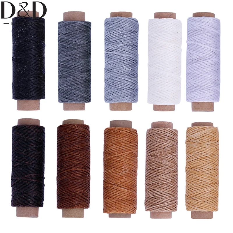 150D 55 Yards Per Spool Stitching Thread for Leather Craft DIY 10 color Leather Sewing Waxed Thread Bookbinding Shoe Repairing