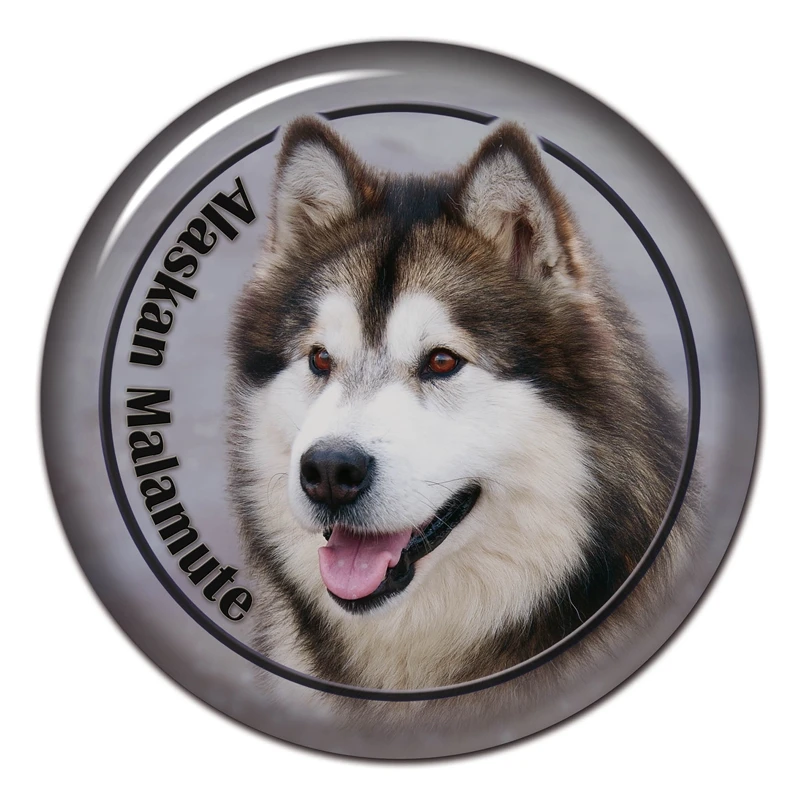 S30408# 13CM/15CM/17CM PVC Decal Alaskan Malamute Dog V2 Car Sticker Waterproof for Bumper Rear Window Laptop Toilet