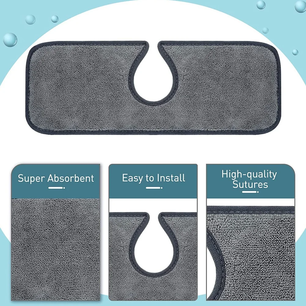 4Size Kitchen Faucet Absorbent Mat Sink Splash Guard Microfiber Faucet Splash Catcher Countertop Protector for Kitchen Bathroom
