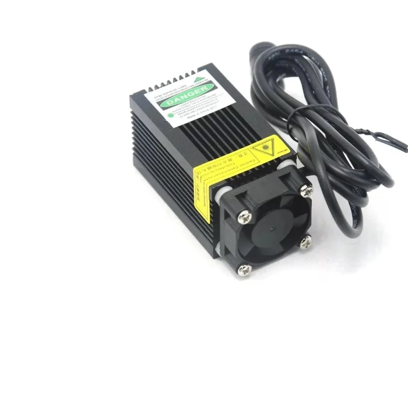 Diode laser verte avec support adaptateur, Tech Dot Light, 12V, 1A, 33x55mm, 532nm, 100mW