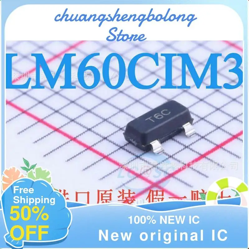 

20 шт. LM60CIM3X/NOPB LM60CIM3 T6C SOT23-3 новый оригинальный IC