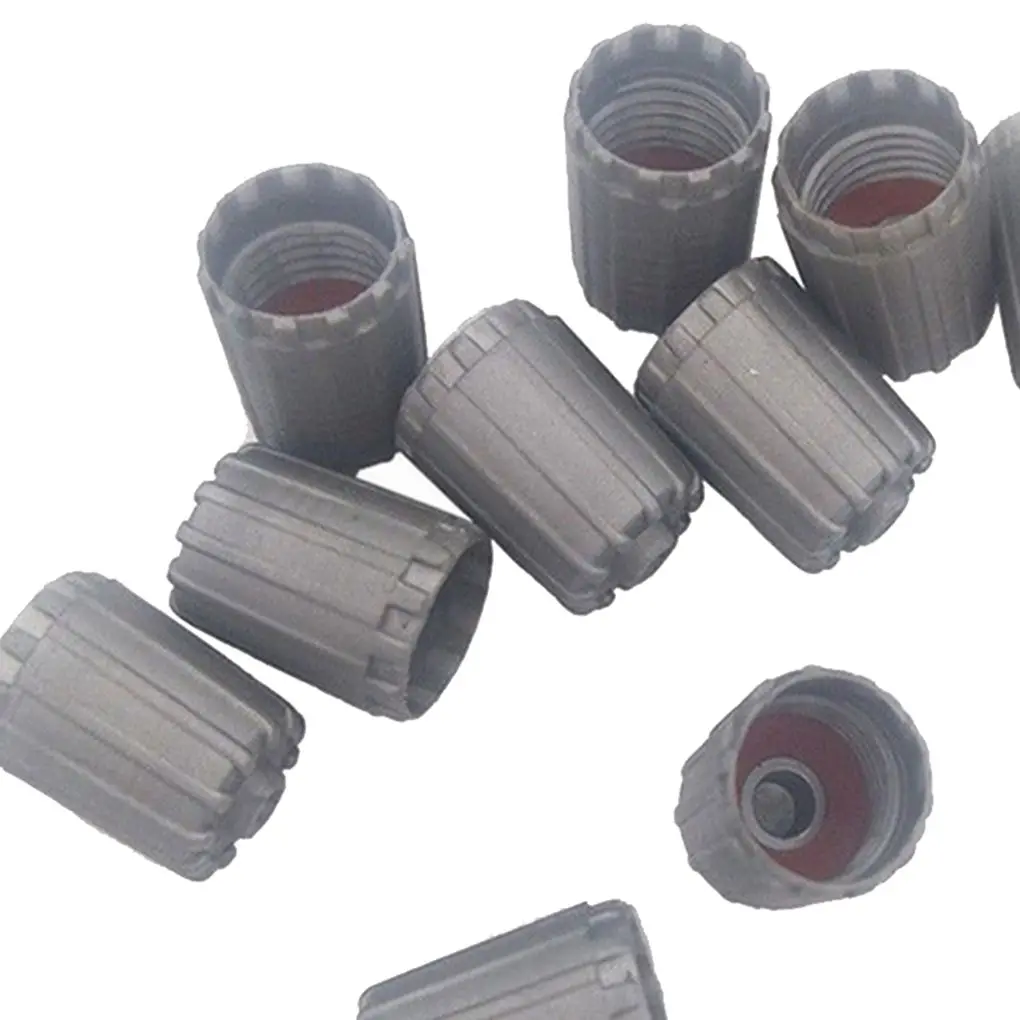 10pcs TPMS Tire Valve Caps with Oring Seals Gray Plastic Valve Dust Covers for TPMS Valve Stems Car Tyre Accessories TPMS25306