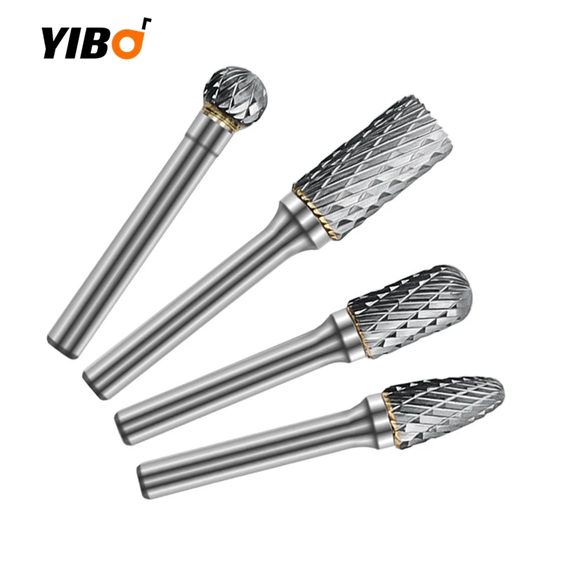 คาร์ไบด์ Rotary Burr ชุด Dor Die Grinder เจาะทังสเตนคาร์ไบด์ Burrs ชุด6MM 8PCS Shank คู่ตัด