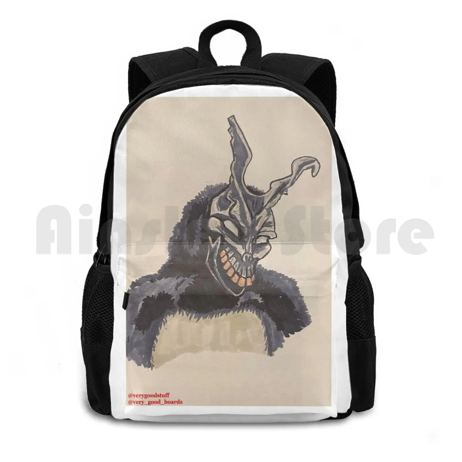 Frank Outdoor Hiking Backpack Riding Climbing Sports Bag Donnie Darko Rabbits Horror Halloween Spooky Movies Horro Movies Sci