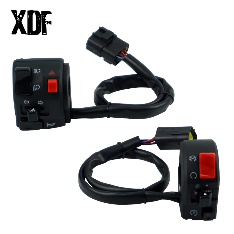 7/8\'\' 22mm Motorcycle Handlebar Switches Horn Turn Signal Electric Fog Lamp Light Start Kill Buttons Motorbike Controller Switch